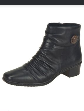 Rieker Black Slouchy Boots Size 40
